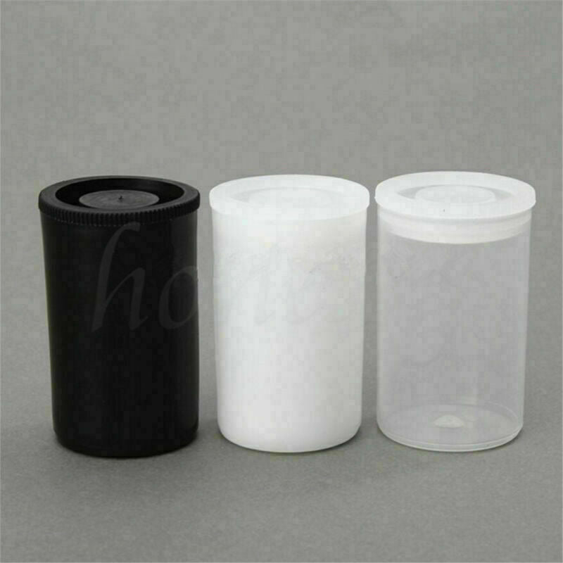 5pcs Plastic Empty Black/White Bottle 35mm Film Cans Canisters Containers