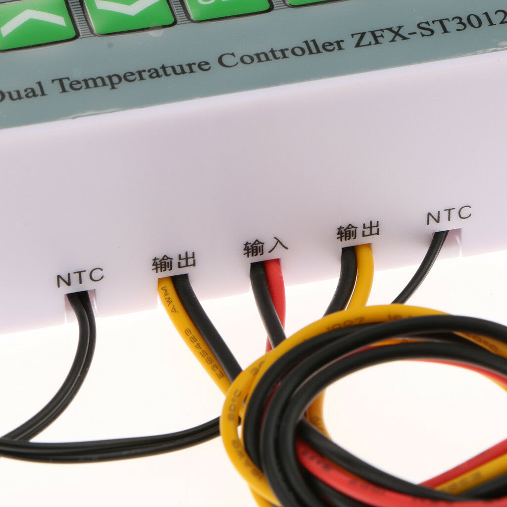 12V Dual Digital Temperature Controller Thermostat With 2Pcs Sensor Probe