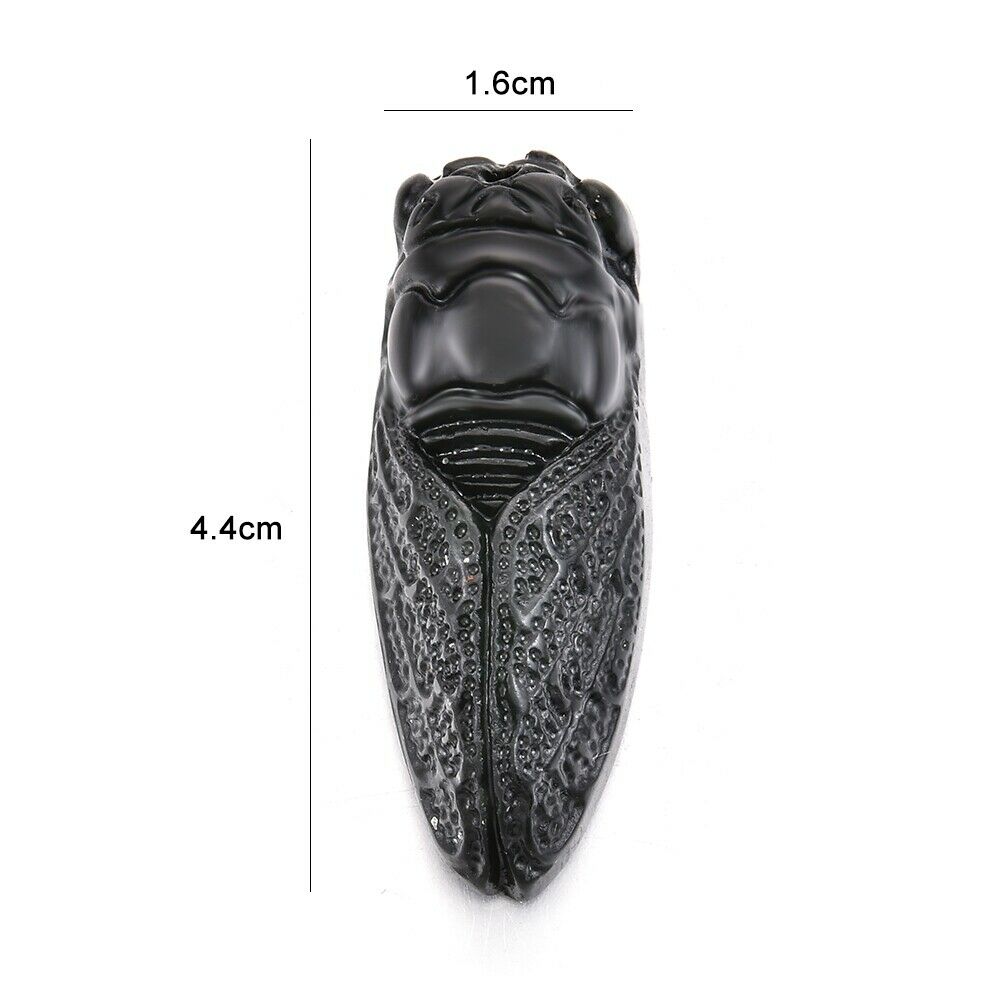 Natural Obsidian Green Jade Hand Carved Cicada Good Luck Pendant Jewelry 2021