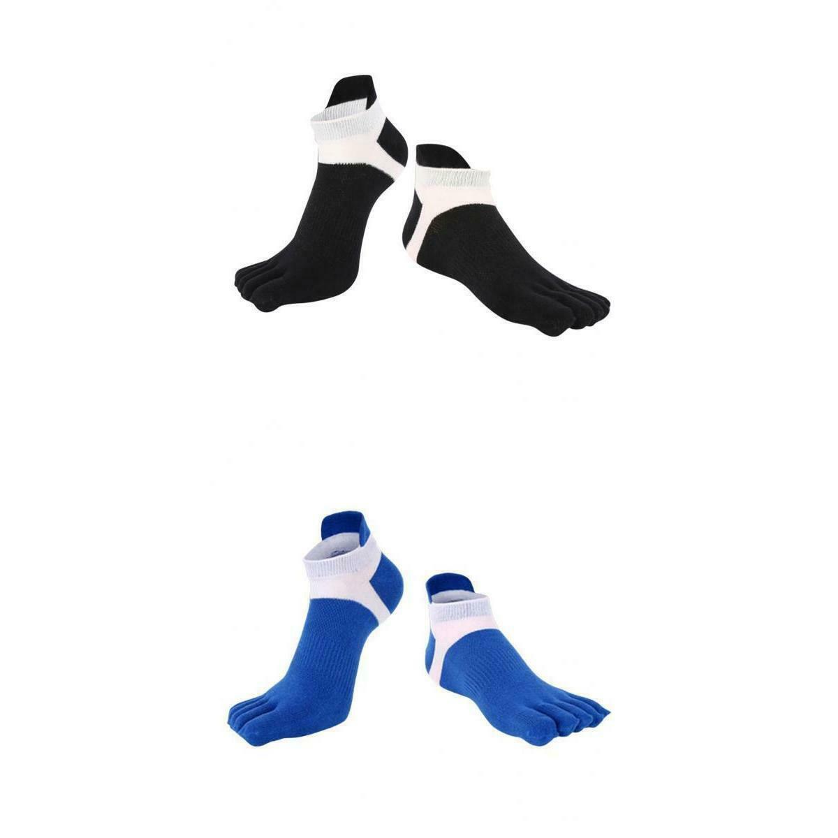 4x Unisex Five Toe Socks Net No Show Sports Five Finger Crew Socks Casual