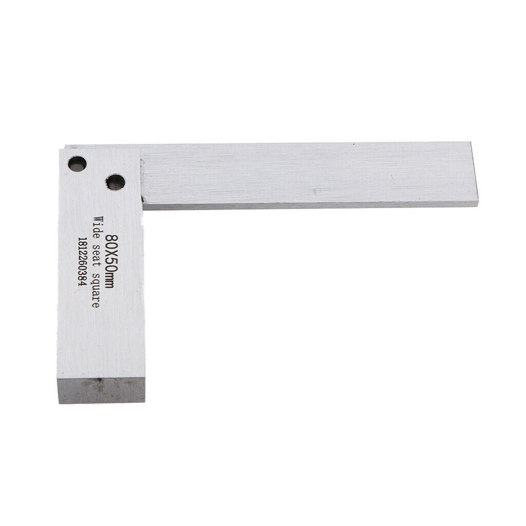 90 Deg Right Angle Steel Machinist Wide Seat Square Precision Woodworking DIY