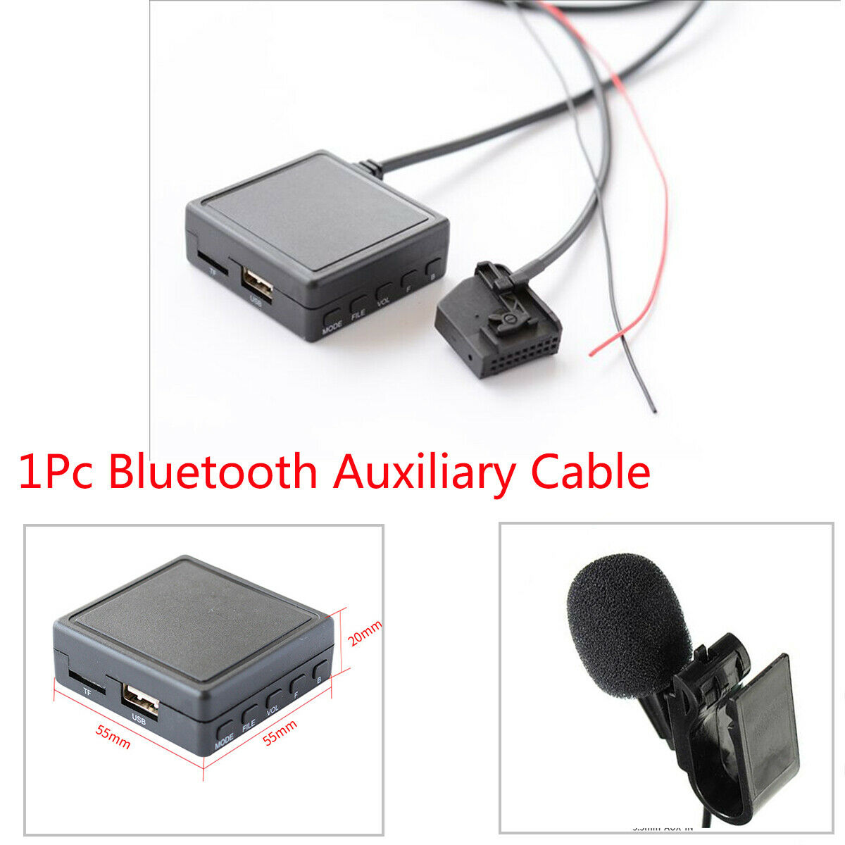 For Mercedes Comand 2.0 Car Wireless Bluetooth 5.0 Adapter Audio Auxiliary Cable