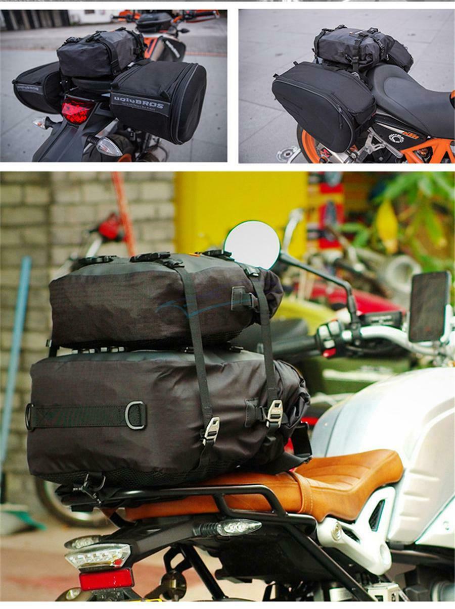 1PCS 10L 30 * 20 * 12CM Universal Motorcycle Back Seat Storage Backpack Black