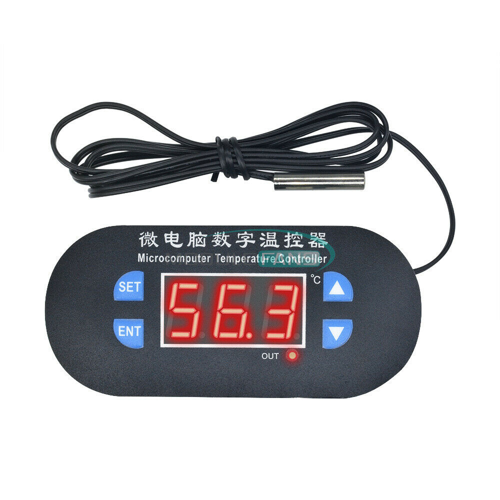 Digital Red LED W1308 Heat Cool Thermostat Temperature Controller Sensor DC12V