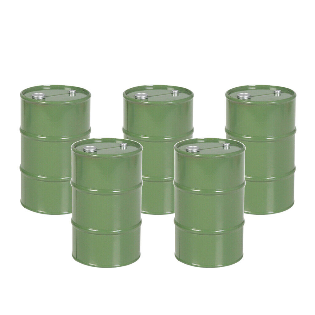 5 lot Simulation Oil Drums Set for 1:10 RC Crawler Car Decoration Accessory