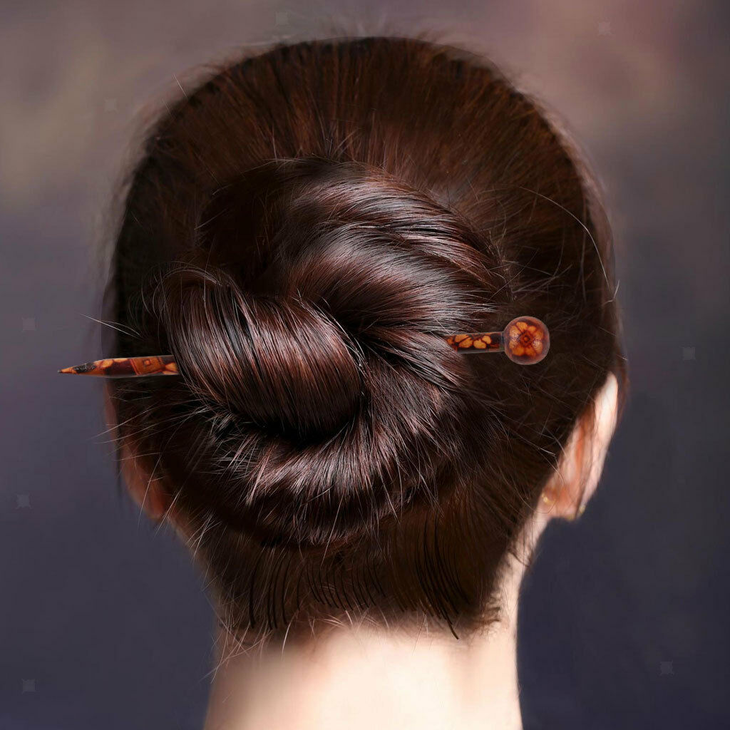 16 Hair Sticks Long Hair Chopsticks Holder Wooden Hair Stick Pins Print 13cm