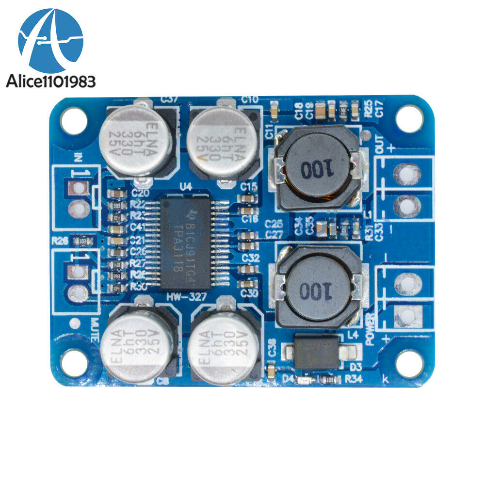 TPA3118 PBTL Mono Digital Amplifier Board 1X60W 8-24V POWER AMP Replace TPA3110