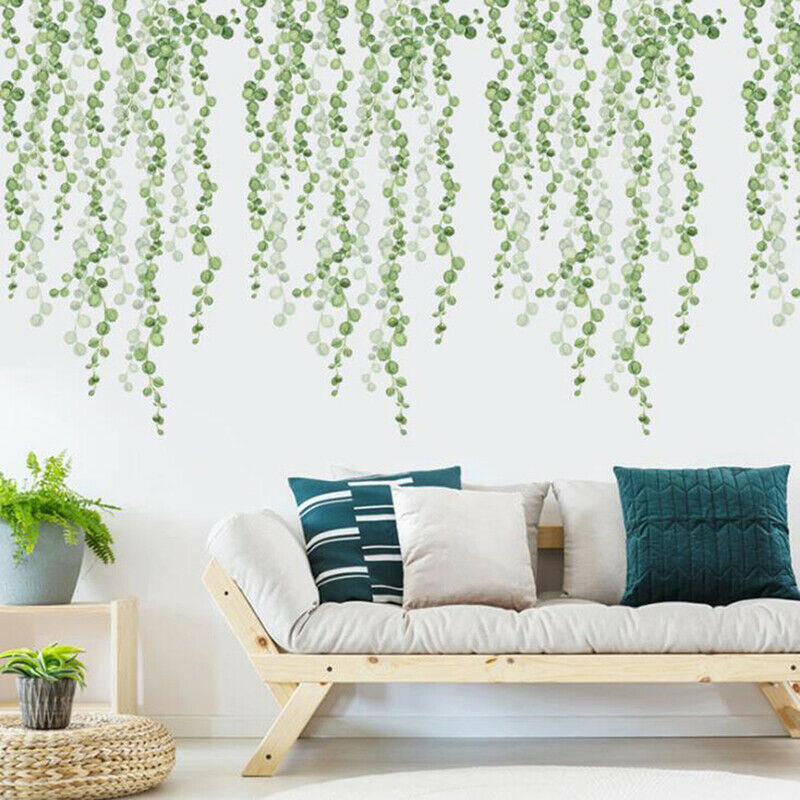 Plants Green Leaves Living Room Bedroom Decor Wall Stickers Diy Wall Door DeBDD