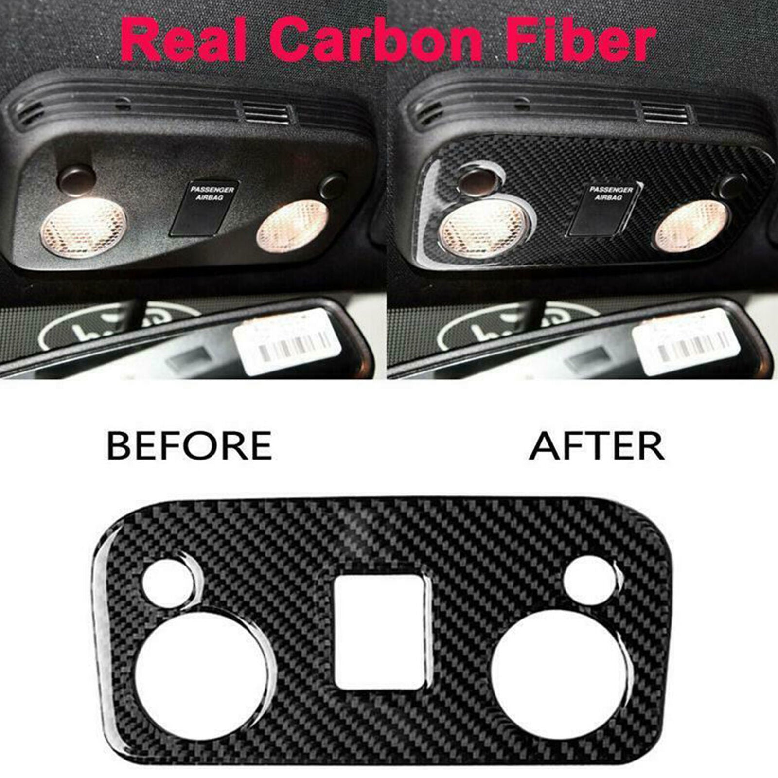 For Ford Mustang 2015-2019 High Quality Real Carbon Fiber Cover Trim Accessories
