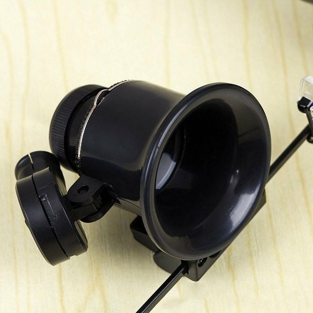 20X Glasses Type Magnifier Watch Repair Tool with Two LED Lights US New