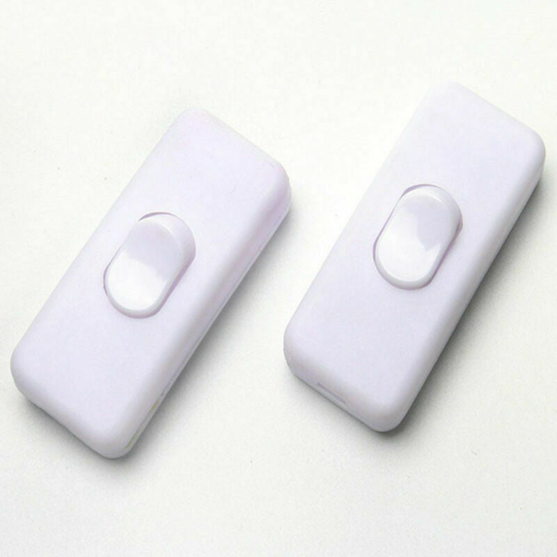 2Pcs In Line ON/OFF Rocker Light Switch 2A 110-250V Table Floor Lamp