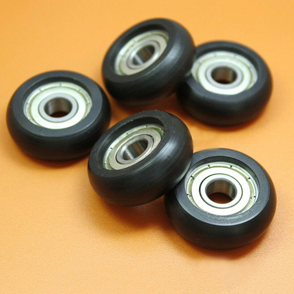 2Pcs Circular Nylon Plastic Pulley Bearings With Embedded 608ZZ Size 8*32*12mm