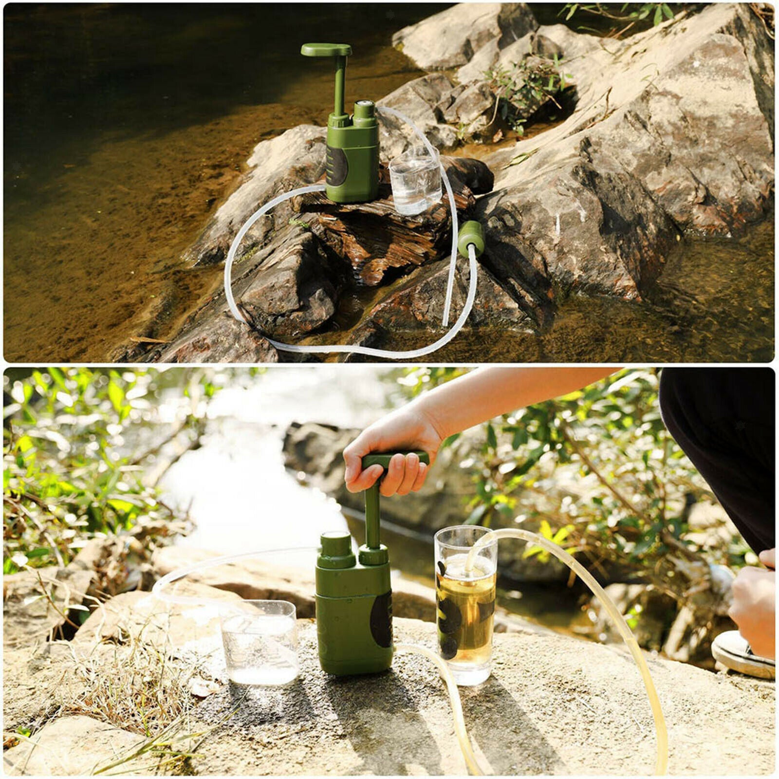 Compact Survival Water Filter Purifier Filtration System Emergency Gear