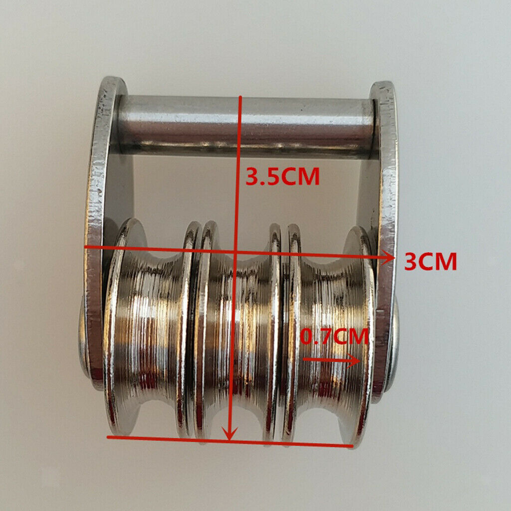 316 Stainless Steel Sail Tack Triple Pulley Part for Windsurfing Sails