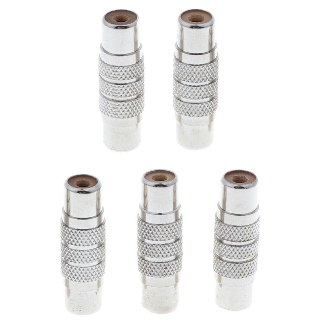 5-Pack Audio Video RCA Female to Female Adapter Coupler F/F RCA Cable Connector