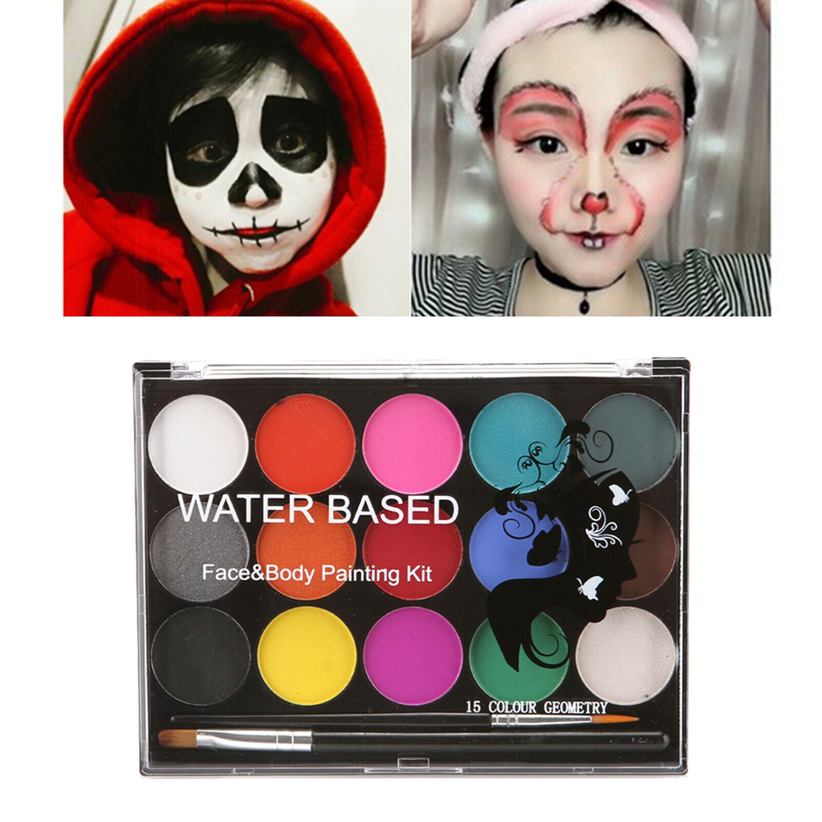 12 Colors Face Paint Kit Kids Body Paints Face Kids Water Based Pigment