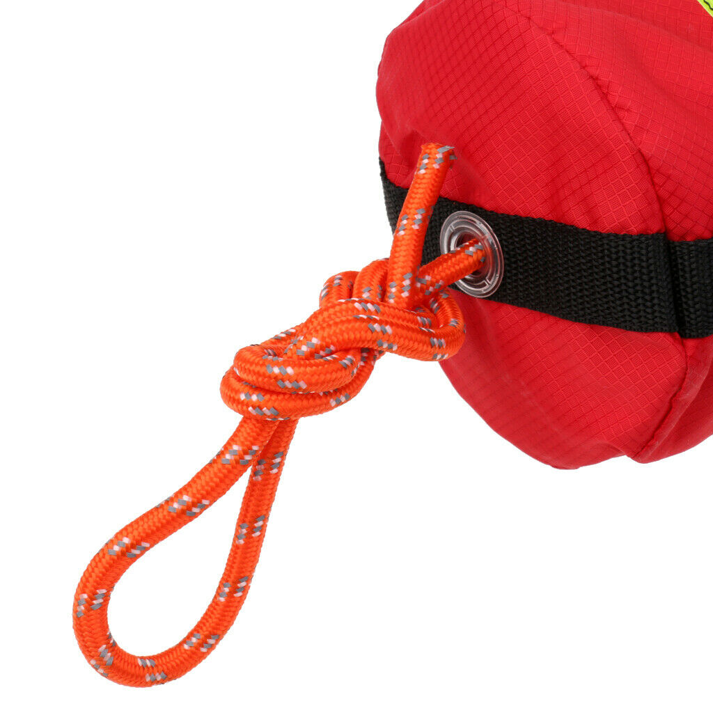 Kayak Boat Buoyant   Reflective Throw Bag Throw Line Throw Rope 21m Red