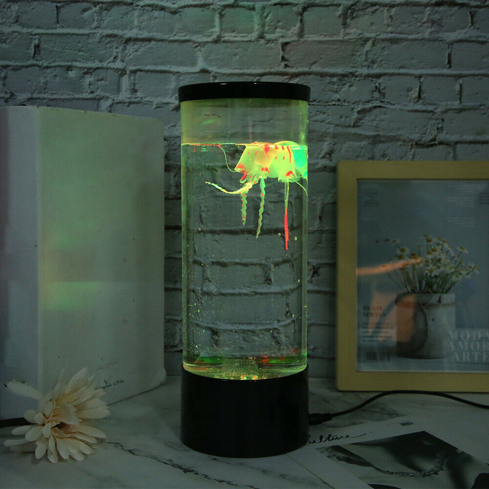 LED Simulation Acaleph Jellyfish Lamp Night Light Change Bedside Lamp USB