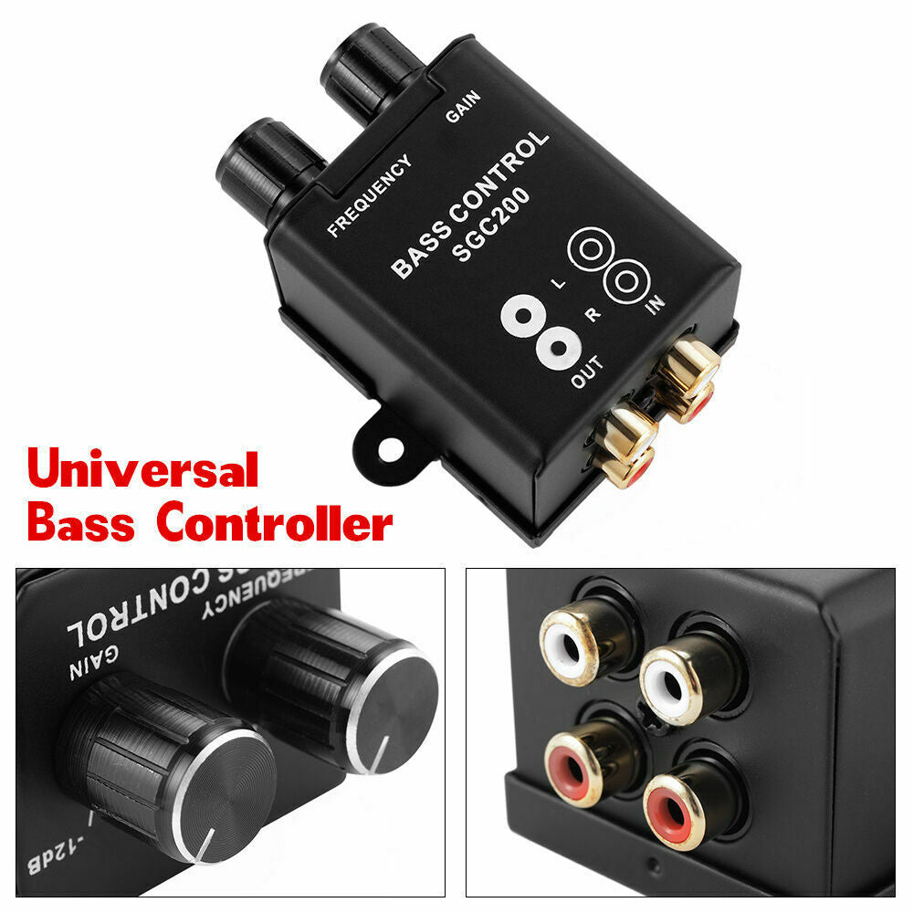Auto Car Remote Amplifier Subwoofer Equalizer Crossover Bass Controller Kit -USA