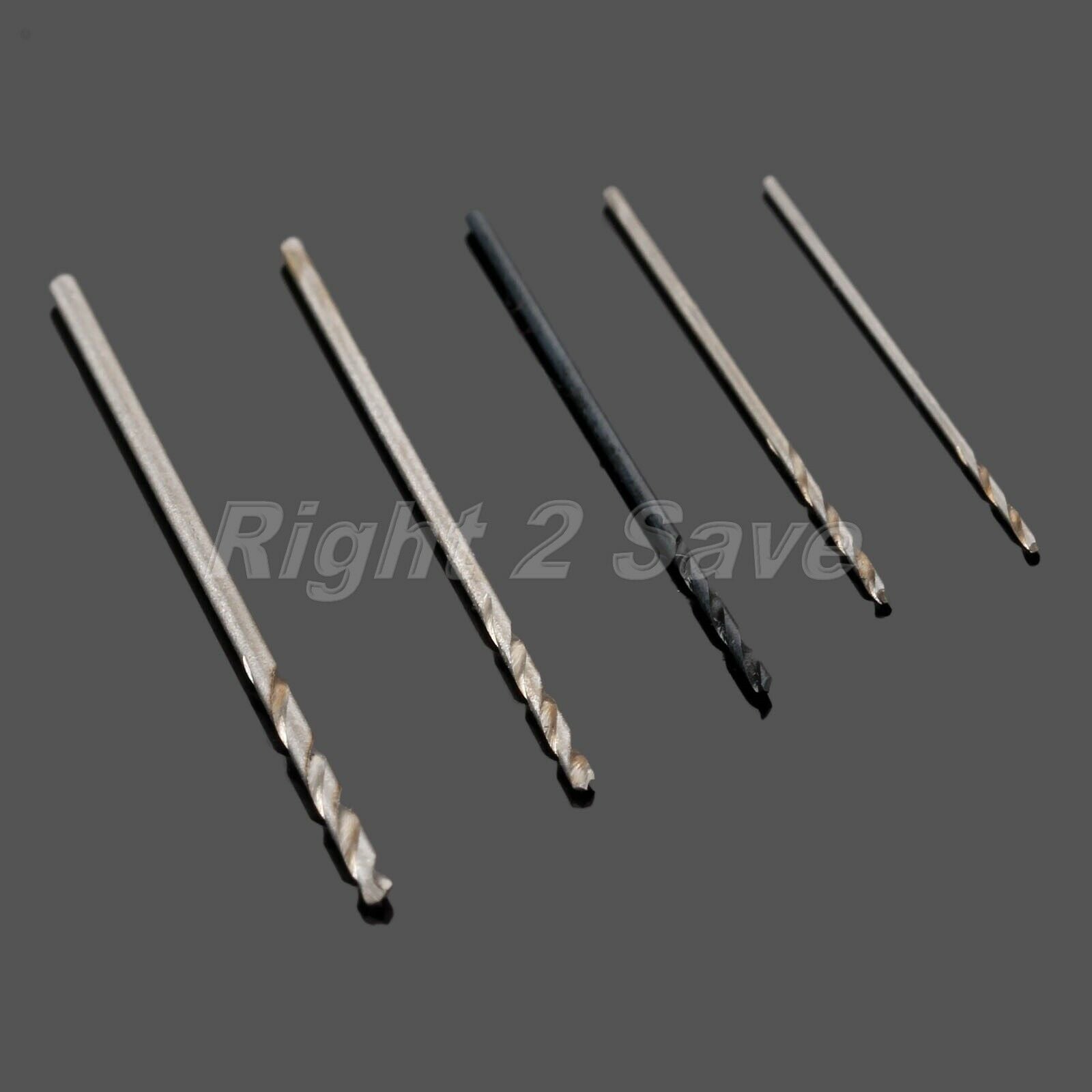 0.5-1.0mm Micro HSS Twist Drill Bits Straight Shank Auger Drilling Tool 50pc R2S