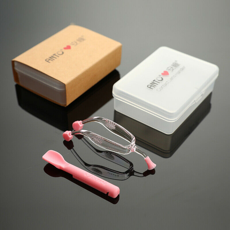 1Set Contact Lenses Inserter Remover Silicone Soft Tip Tweezer Stick Case SeFCA