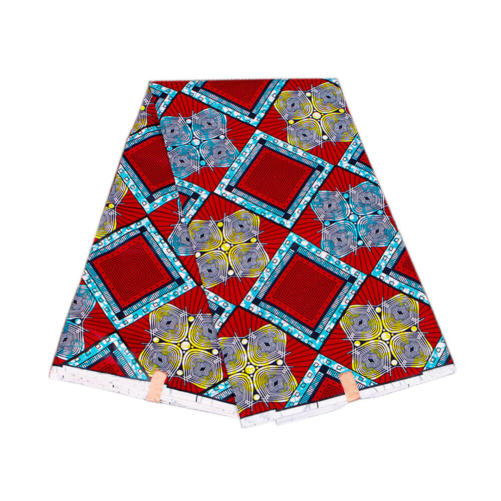 1 Yard Polyester African Wax Printing Fabric Geometric DIY Sewing Garment Cloth