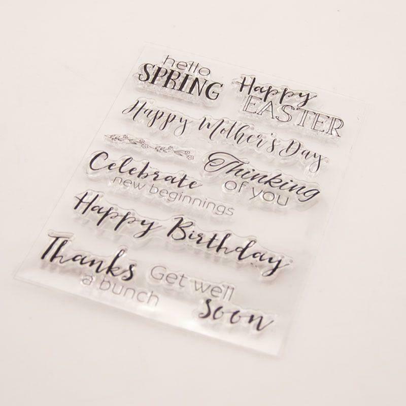 Happy Birthday Easter Silicone Clear Stamp DIY Scrapbooking Album Paper Card