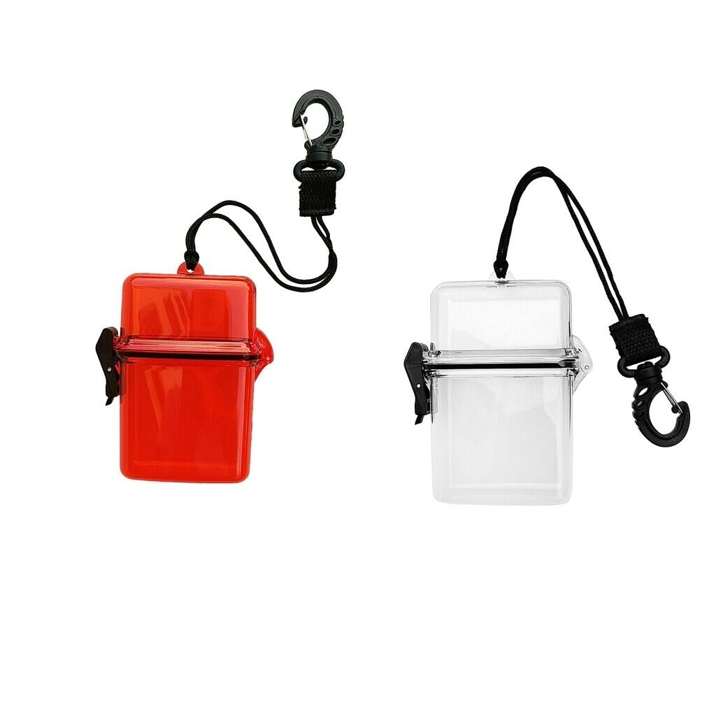waterproof dry box container clip for scuba diving snorkel surf kayak
