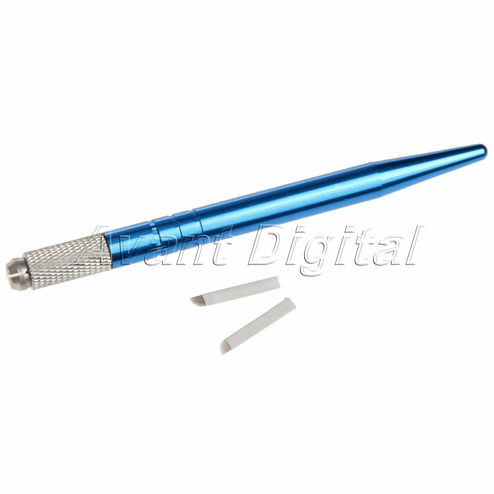 Manual MicrobladIing Tattoo Pen & 10pcs 12pin Blade Women Permanent Makeup Tool