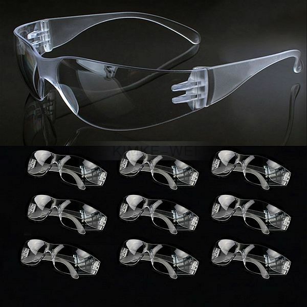 10x Work Safety Glasses Spectacles Goggles Clear Eye Protection Wrap Around New