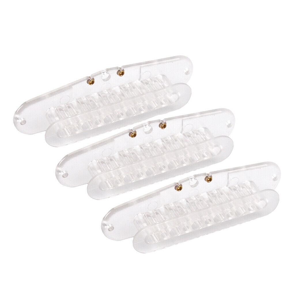 Single Coil Bobbin Flatwork, Transparent Set, 52mm Poles, 3 Sets, Plastic