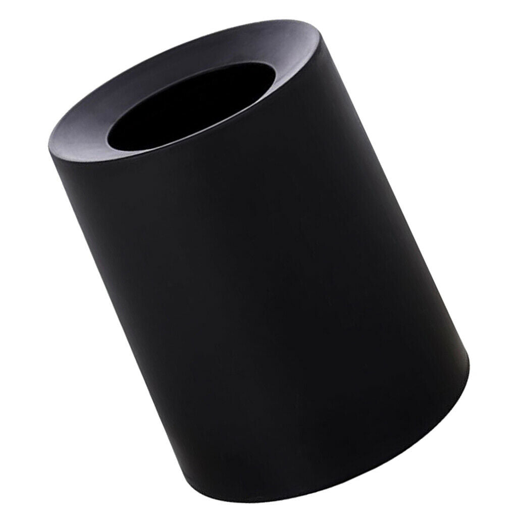 Waste Basket Trash Can For Bathroom Round Modern Garbage Bin 8L black