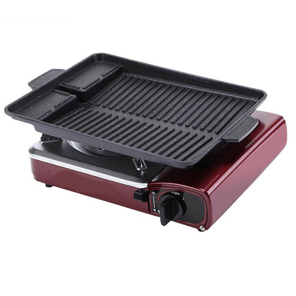 Heavy Duty BBQ Grill Pan Frying Non-Stick with Handle Picnic Accessory Black