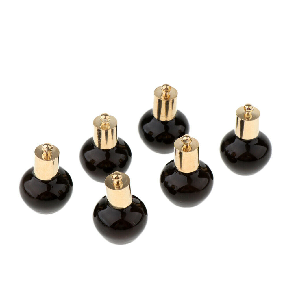 6Pcs DIY Mini Wishing Bottle Pendant Charms Necklace Pendant Black