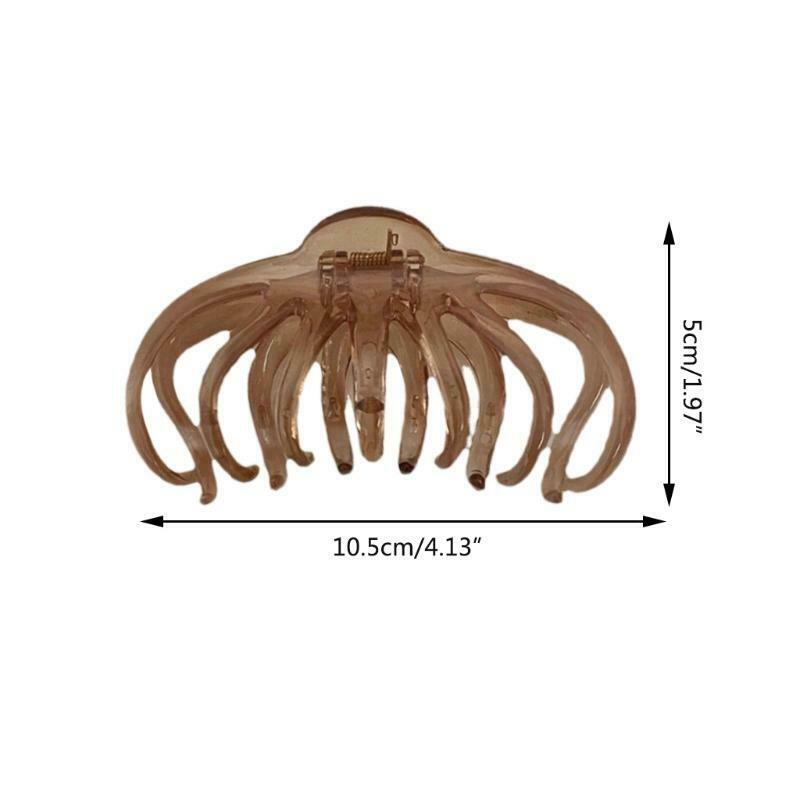 Hair Clips Acrylic Transparent Claw French Design Non Slip Barrettes for Girls