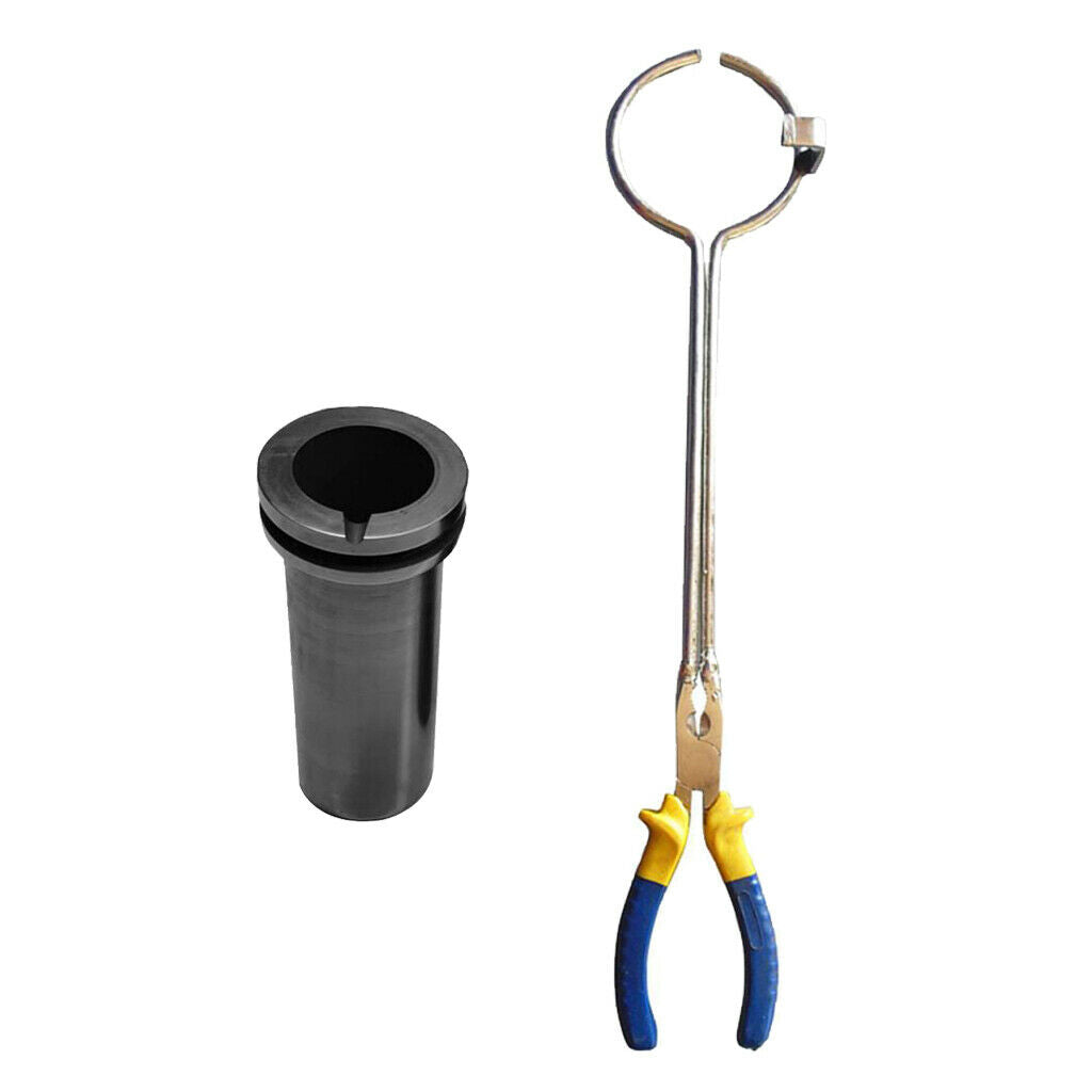 1 Set 2kg Graphite Crucible+Tongs Foundry Crucible Cup Torch Casting Cup