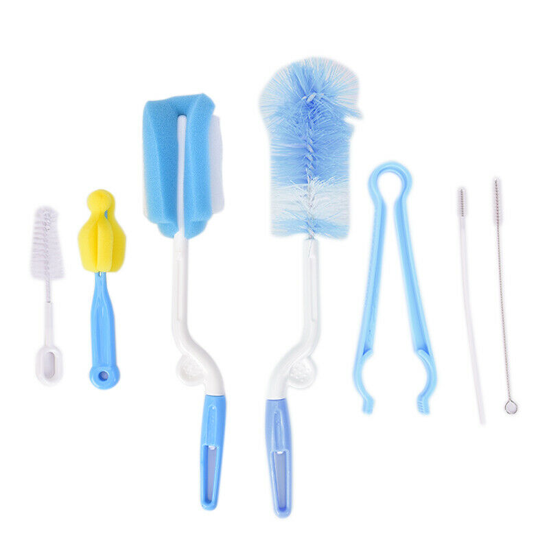 7Pcs Baby Bottle Sponge Brush Cup Glass Washing Cleaning Kitchen Cleaner To TL
