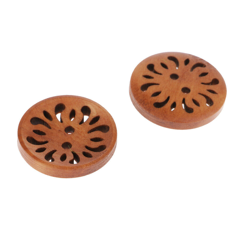 20/set Wooden Flower Shape Buttons 2 Holes 23mm DIY Sewing Buttons Crafts