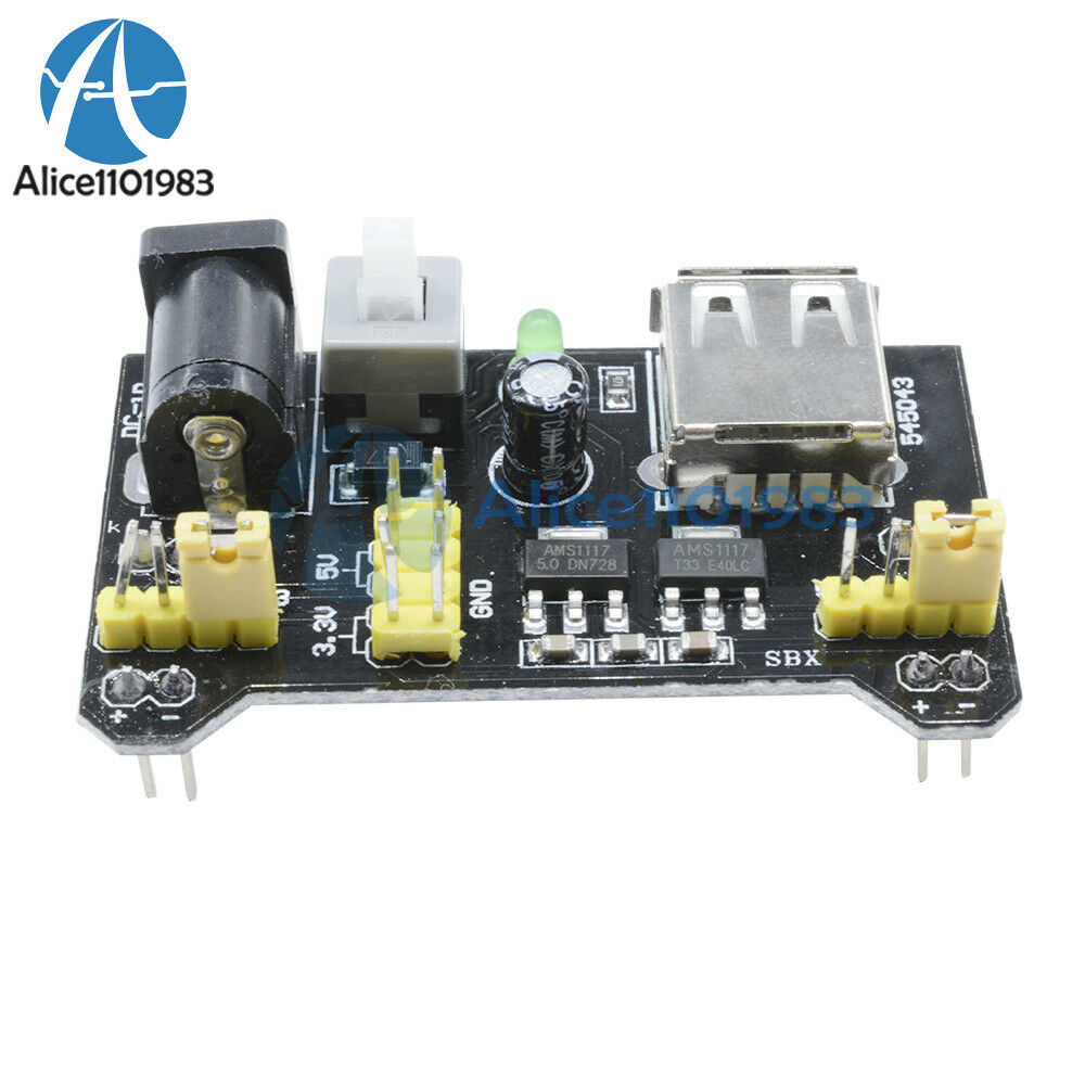 2PCS MB102 Breadboard Power Supply Module 3.3V 5V For Arduino  Solderless