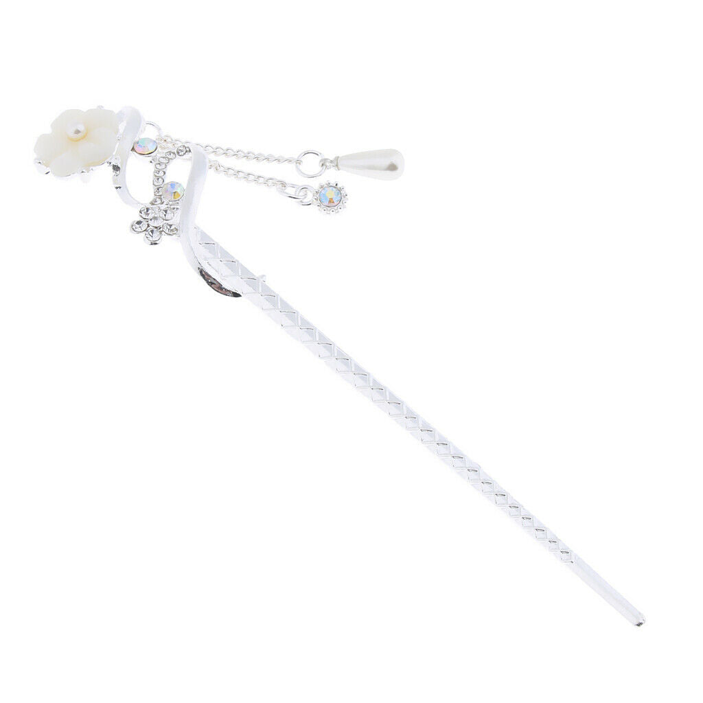 Set of 2 Elegant Women Girls Hair Stick Chopstick Dangle Hairpin Pin Tassel