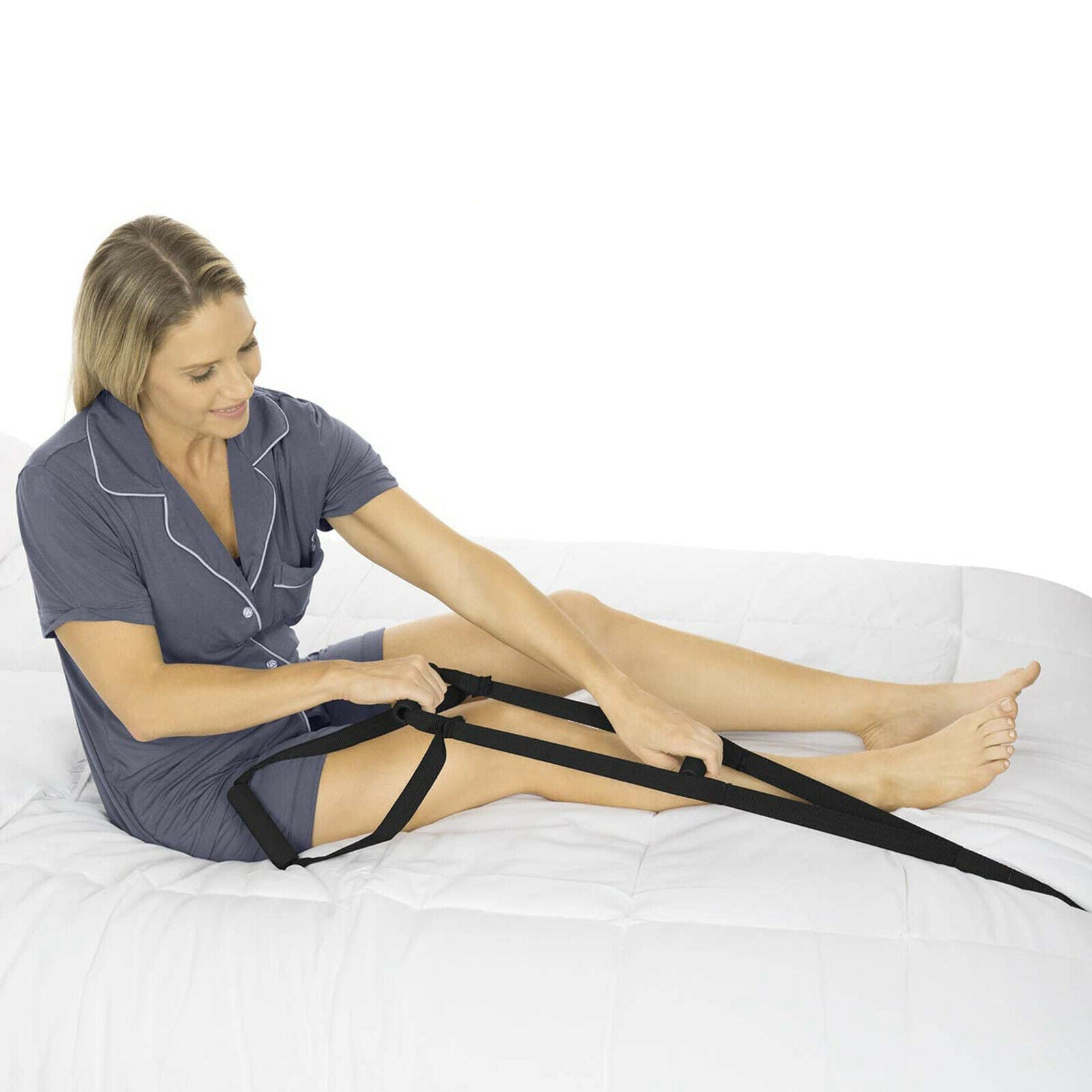 With Handle Strap Black Bed Ladder Pull Up Assist Device Padded Hand Grip