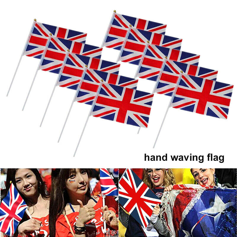 1pc Union Jack Hand Waving Flag Royal Jubilee UK GB Great Britain NFJ..l8