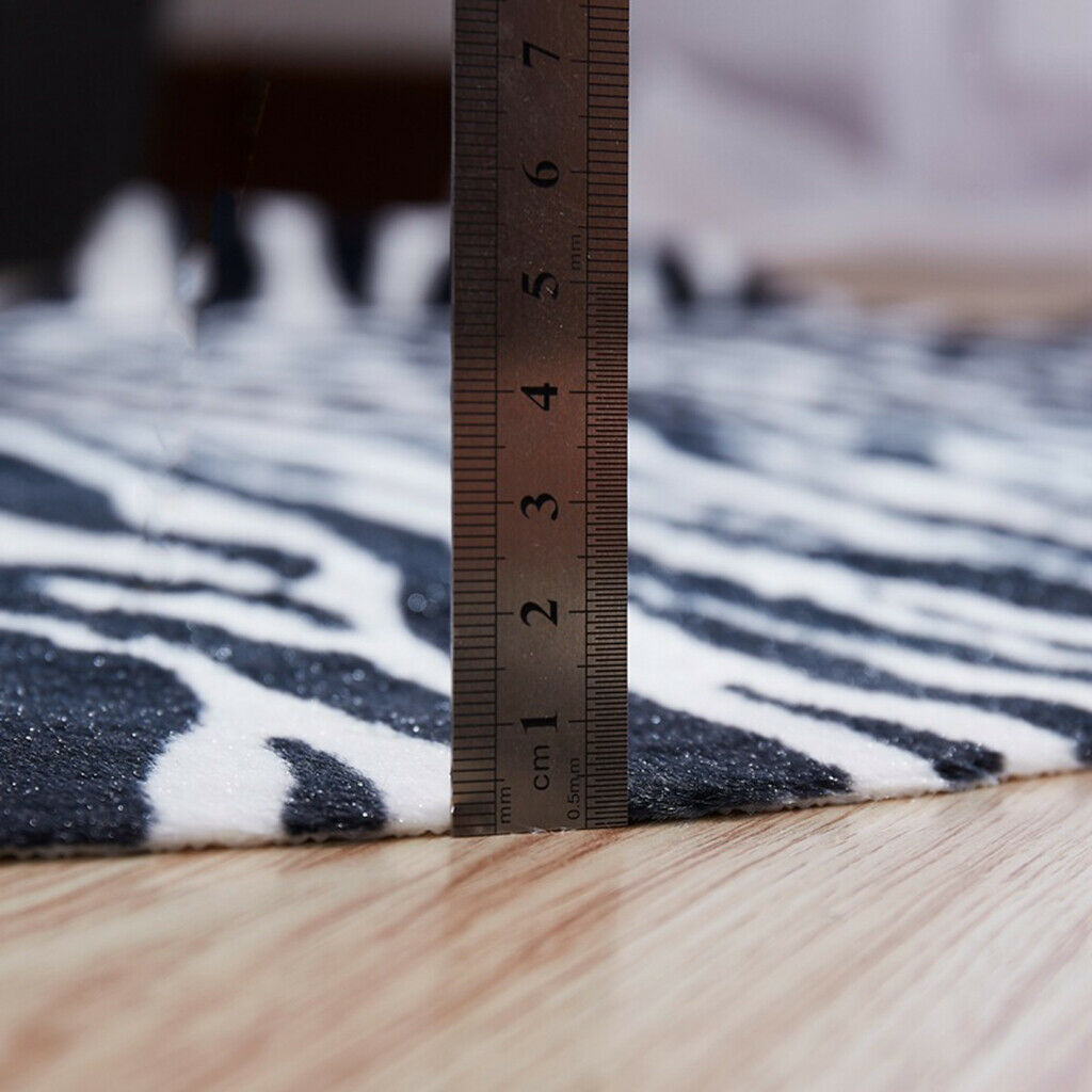 Soft Faux Animal Skin Fur Rug Non-slip Mat Carpet Zebra