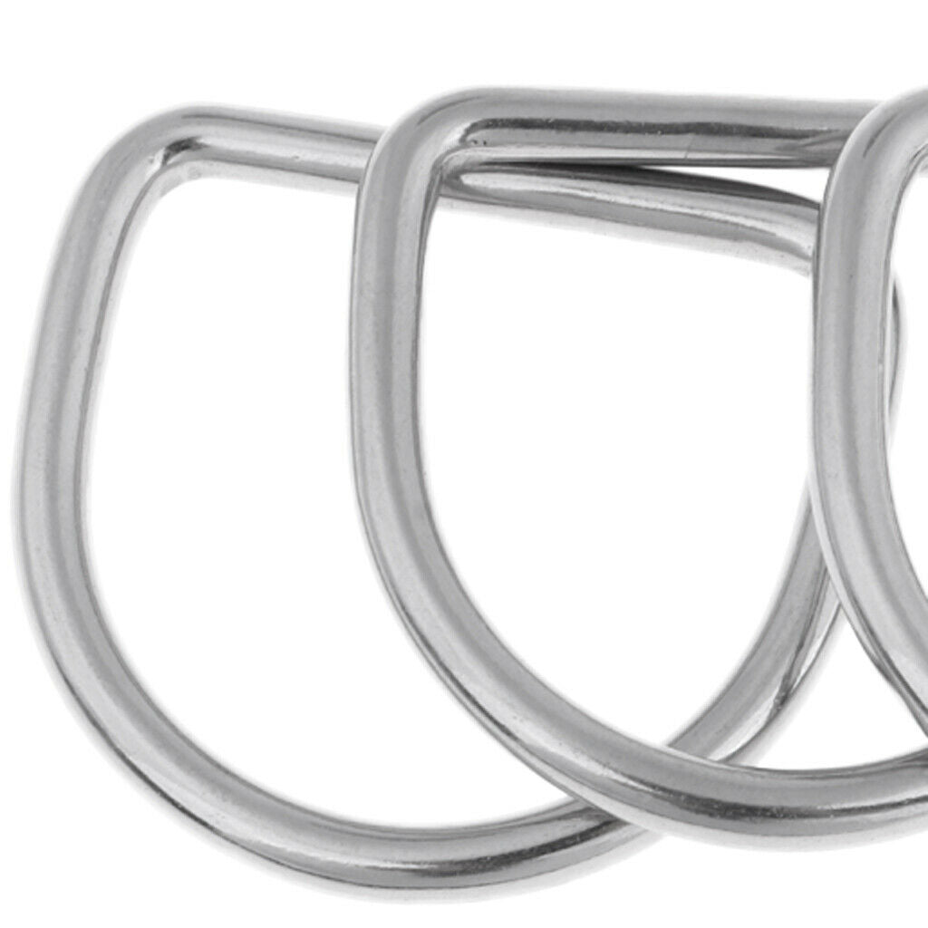 3Pc/Lot Stainless Steel Bented D-Ring Attachment for Scuba Diving Snorkeling