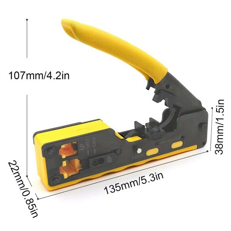 RJ45 Pliers Crimper CAT5 CAT6 CAT7 CAT8 Ethernet Cable Stripper Clamp Tongs CrJ2