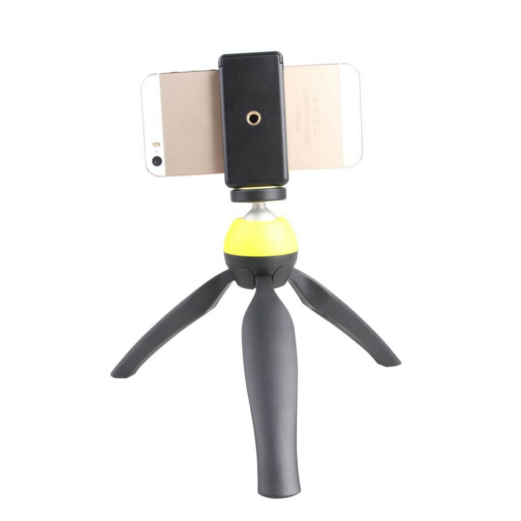 Portable Mini Travel Tabletop Tripod Stands Holder For Digital Camera Yellow