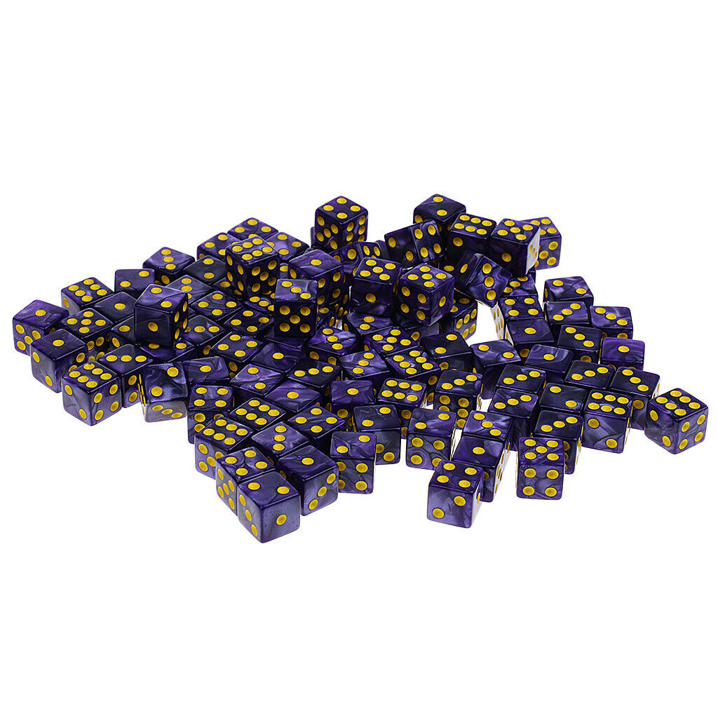 100pcs 6-sided dice spot dice 14mm for board games, party games