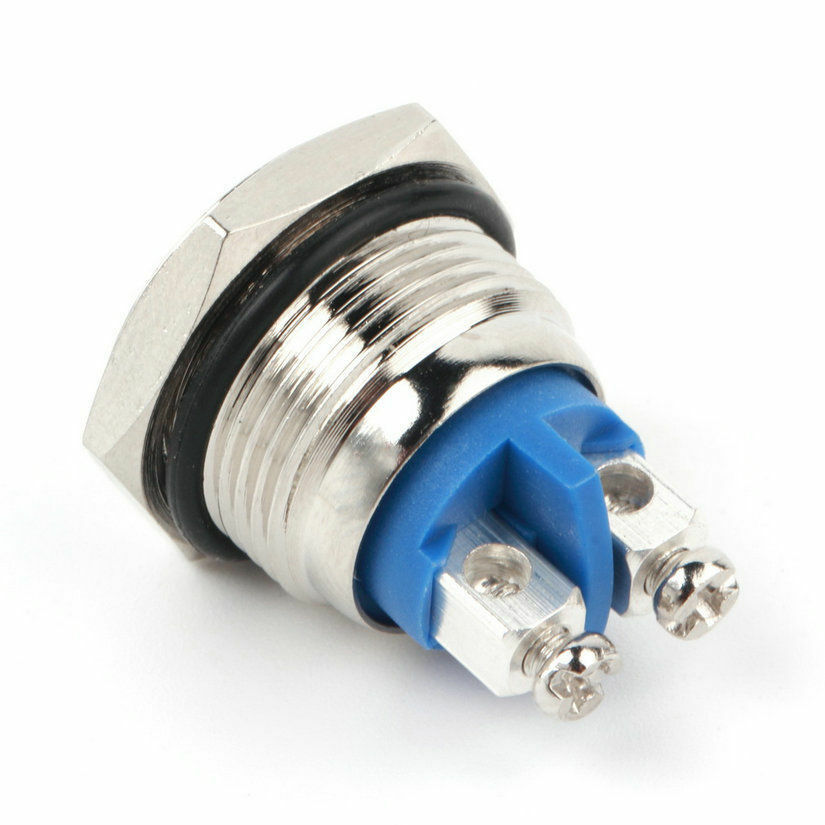 16mm Anti-Vandal Momentary Stainless Steel Metal Push Button Switch Raised Top