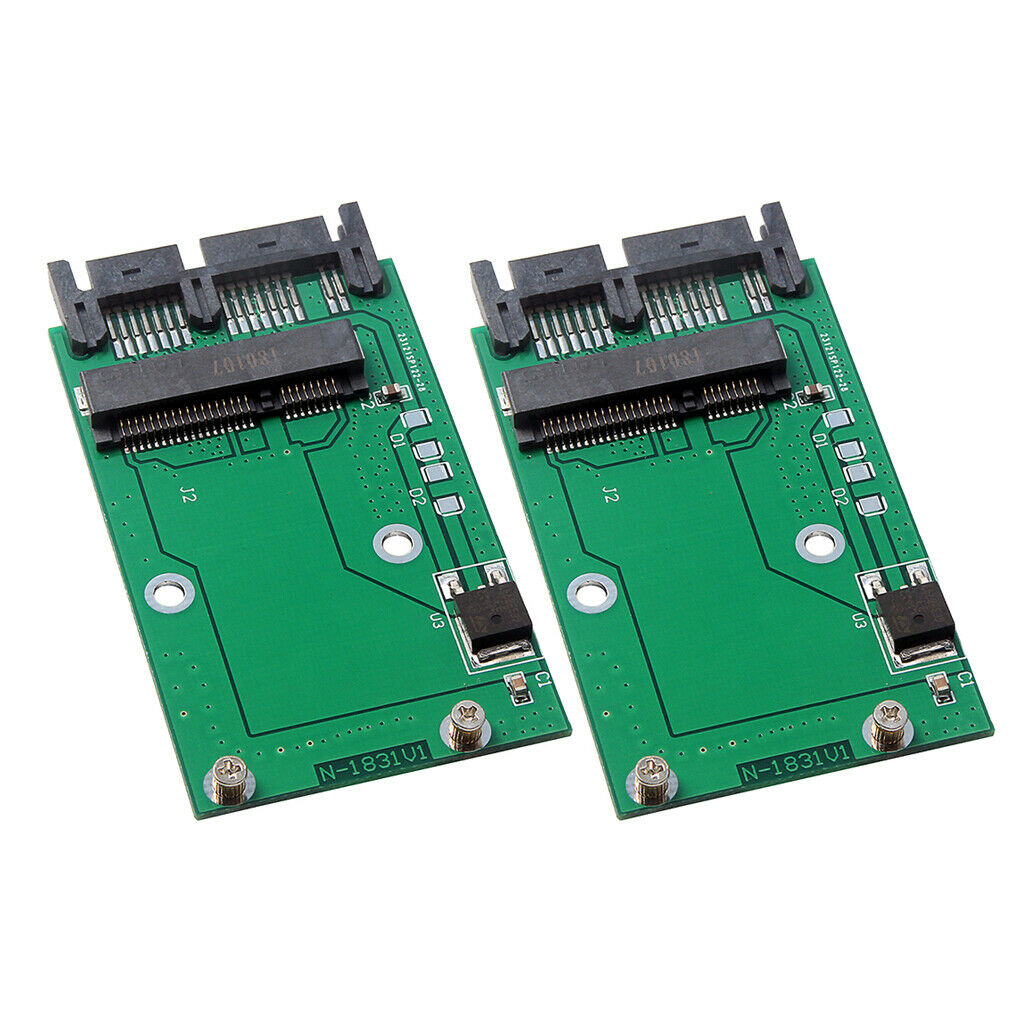 2 Pieces Premium MSATA To 7+9 1.8" Micro SATA Converter Adapter For Notebook