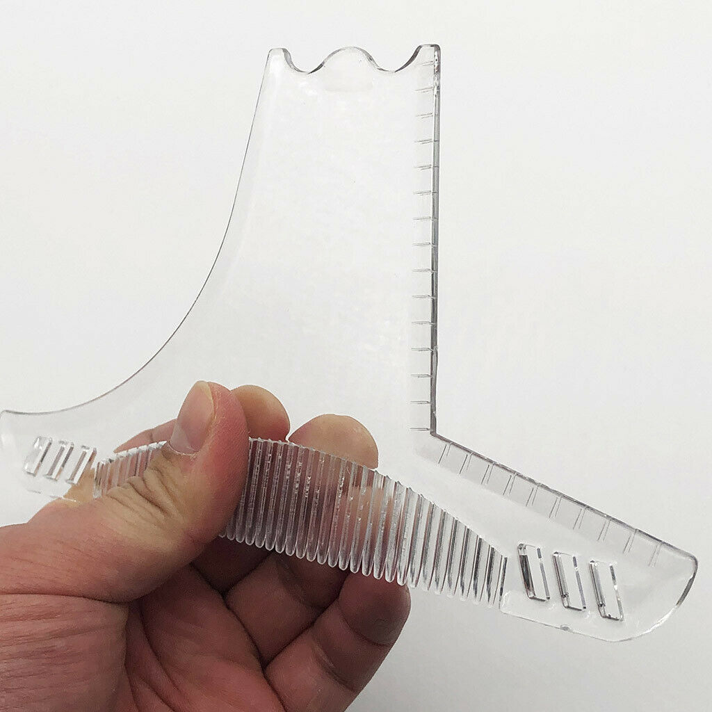 Premium Beard Shaping Template w/Inbuilt Comb w/Beard Combs & Scissor Set